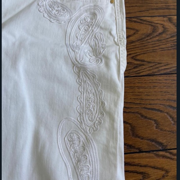 NEW GOLBARY PANTS EMBROIDED WHITE AND BLACK - Picture 6 of 6